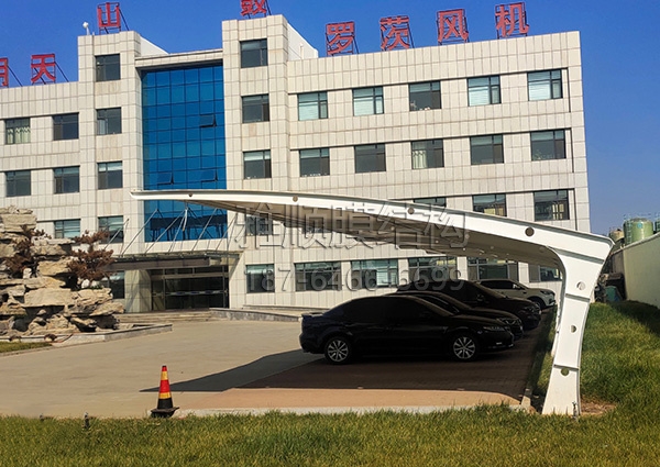 膜結構車棚-濟南章丘明天機械廠交付使用